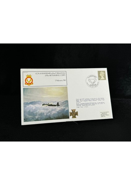 1981 Ingiltere Fdc Ilk Gün Zarfı Hava Eğitim Kolordusu'nun Kuruluşunun 40. Yıldönümü 5 Şubat 1941