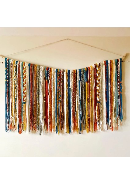 Makrome Duvar Süsü Yaprak Duvar Dekorasyonu