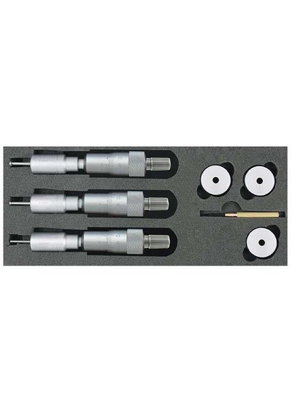 AS-209 Üç Nokta Temaslı Mekanik Iç Çap Mikrometre Seti (6-8mm. 8-10MM ve 10-12MM)