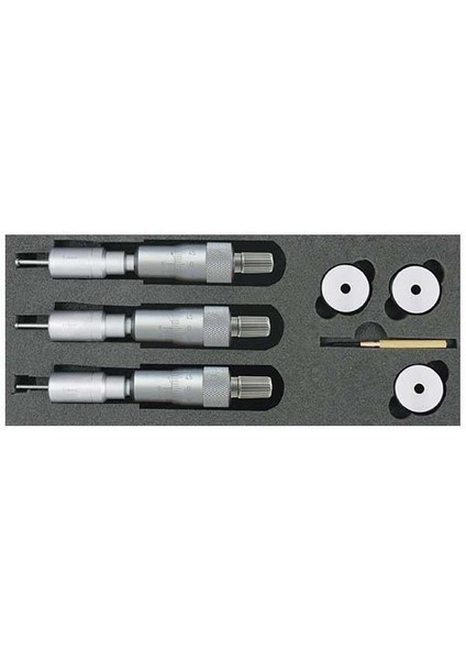 AS-209 Iki Nokta Temaslı Mekanik Iç Çap Mikrometre Seti (3-4mm. 4-5mm ve 5-6mm)