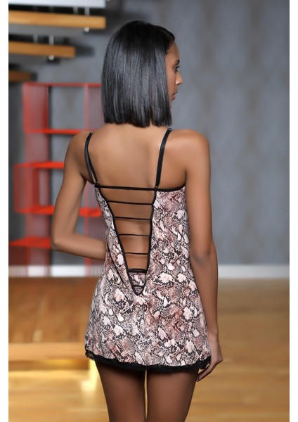 Moonlight 307 Yılan Desen Gecelik ve String Takım fiyatları