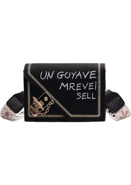 Mat Çapraz Askılı Çanta, Basit Bir Geniş Bantlı Küçük Kare Çantadır (Yurt Dışından)