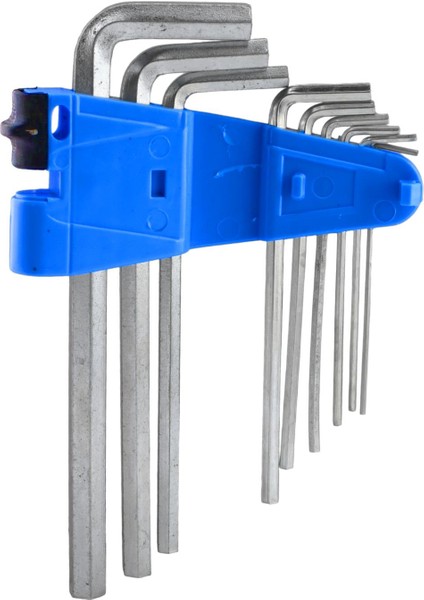 Allen Alyan Krom Anahtar Uzun 9'lu Set Altıgen Vida Sıkma Sökme Metal 1.5 2 2.5 3 4 5 6 8 10 mm