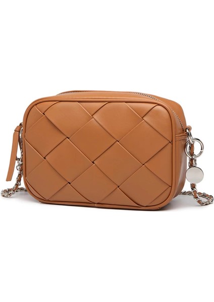 Kadın Çanta Zinciri Sonbahar ve Kış Çantası Kadın Modası Eşkenar Dörtgen Dokuma Çanta Çapraz Askılı Çanta (Yurt Dışından)