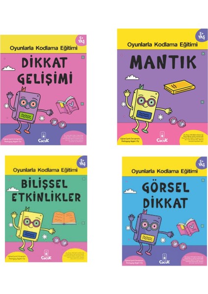 Dikkat Gelişimi - Mantık - Bilişsel Etkinlikler - Görsel Dikkat 4 Kitap