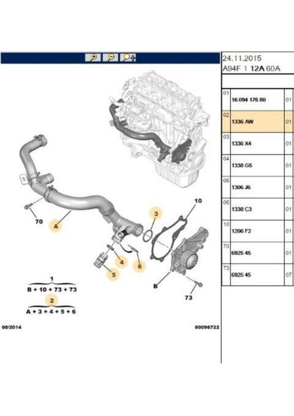 Devirdaim Hortumu 206+ 207 208 301 508 308 2008 (İBR17385) fiyatları