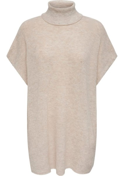 Onlparıs Lıfe Loose Highn Wool Vest Knt Kadın Gri Kazak - 15268869