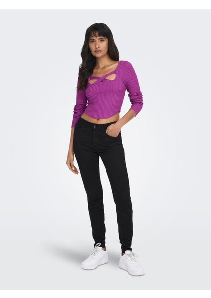 Onllısa Ls Squareneck Knt Kadın Mor Kazak - 15300377