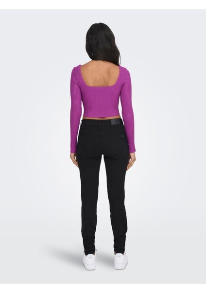 Onllısa Ls Squareneck Knt Kadın Mor Kazak - 15300377