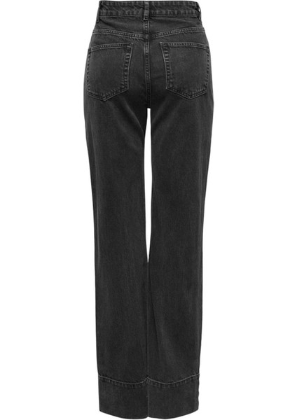 Onlcamılle Ex Hw Wıde Pf Fold Up Dnm Dot Kadın Siyah Jean - 15310957 fırsatları