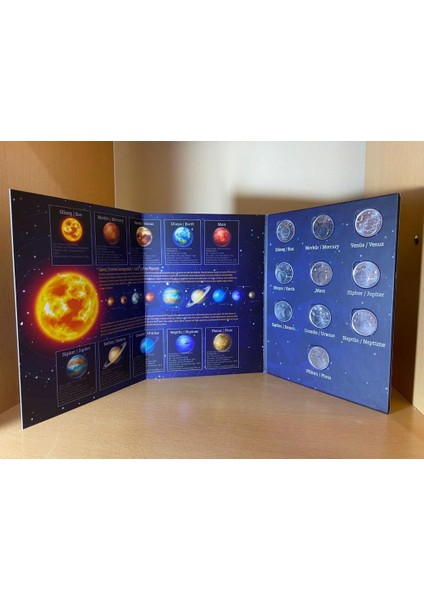 2022 Yılı Özel Basım Güneş Sistemi Gezegenleri Hatıra Para Seti Albümlü Çil