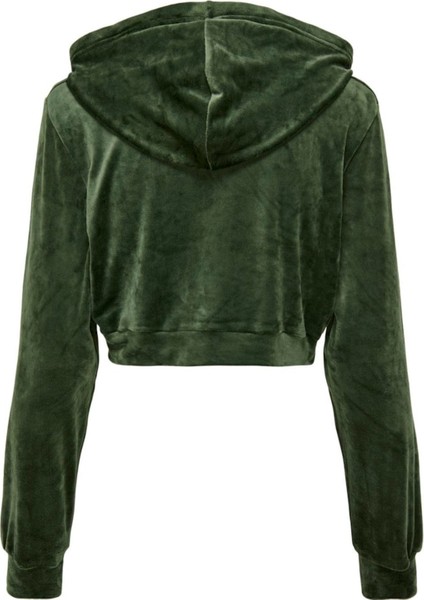 Onlrebel L/s Cropped Zıp Hood Swt Kadın Yeşil Sweatshirt - 15302591