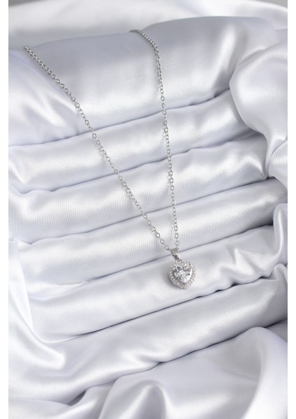 Mulvxxmd XDN02 Çelik Zincir Renk Kalp Model Charm Kadın Kolye (Mulvix)