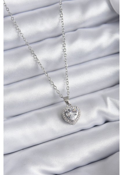 Mulvxxmd XDN02 Çelik Zincir Renk Kalp Model Charm Kadın Kolye (Mulvix)