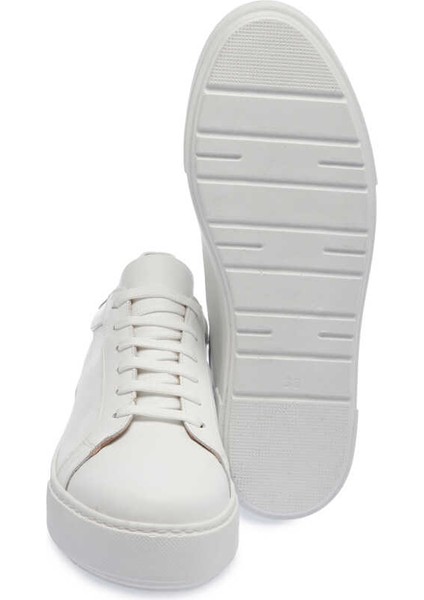 Beyaz Hakiki Deri Kadın Sneaker - K24I1AY67102-A26