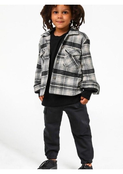 Erkek Çocuk Bel Paça Lastikli Esnek ve Parlak Kumaş Kargo Pantolon fiyatları