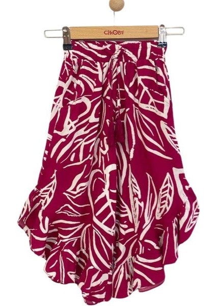 Kız Çocuk Beli Lastikli Desenli Pantolon Bluz Takım fırsatları