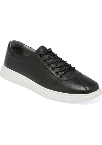 Siyah Deri Erkek Sneaker - E24I1AY56838-A23  Siyah