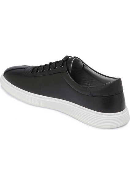 Siyah Deri Erkek Sneaker - E24I1AY56838-A23  Siyah