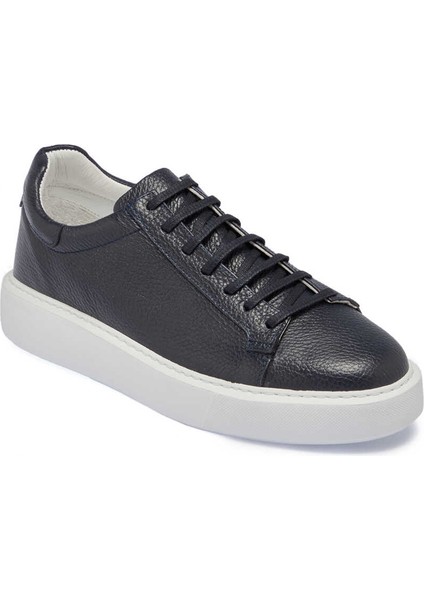 Lacivert Deri Erkek Sneaker - E24I1AY56697-A38  Lacivert