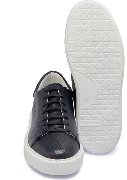 Lacivert Deri Erkek Sneaker - E24I1AY56697-A38  Lacivert