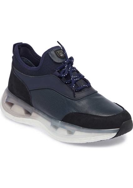 Lacivert Hakiki Deri Erkek Sneaker - E24I1AY56797-A31