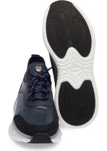 Lacivert Hakiki Deri Erkek Sneaker - E24I1AY56797-A31
