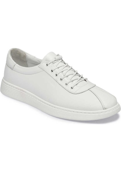 Beyaz Hakiki Deri Erkek Sneaker - E24I1AY56838-A26