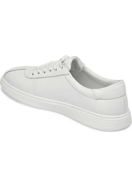 Beyaz Hakiki Deri Erkek Sneaker - E24I1AY56838-A26