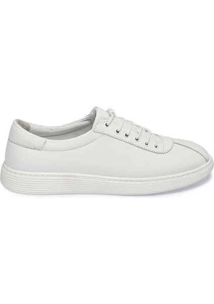 Beyaz Hakiki Deri Erkek Sneaker - E24I1AY56838-A26