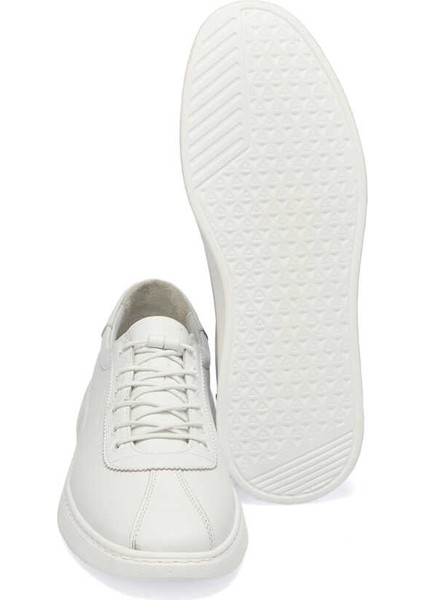Beyaz Hakiki Deri Erkek Sneaker - E24I1AY56838-A26