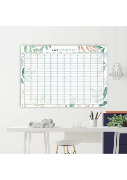 Çiçekli 2025 Yıllık Planlayıcı Duvar Takvimi, 2025 Takvim, Aylık Planlama, 2025 Wall Planner fırsatları