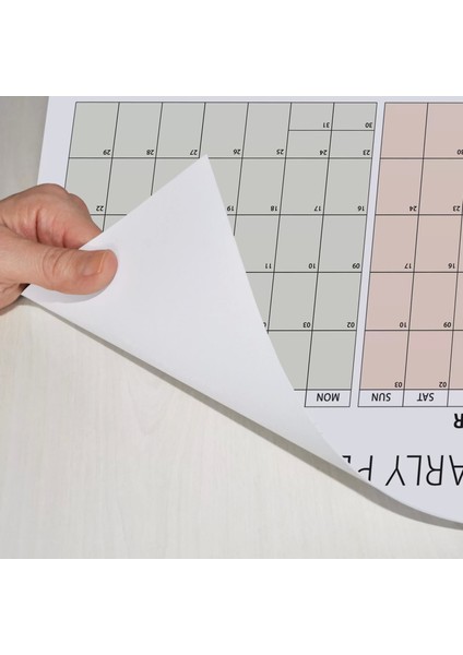 2024-2025 Akademik Duvar Planlayıcısı Takvim, Duvar Takvimi, Minimalist Boho Renkli