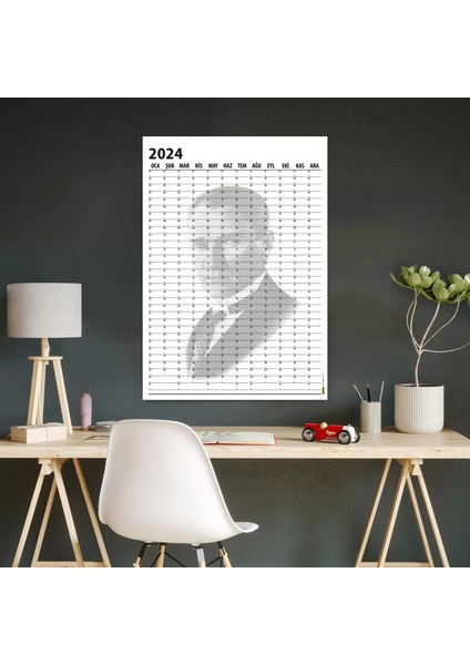 Atatürk Duvar Takvimi, Atatürk Takvimi 2025, Atatürk Fotoğraflı Takvimi, 100. Yıl Takvimi