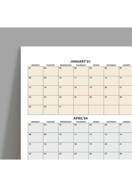 2025 Yıllık Planlayıcı Duvar Takvimi, Kare Boho Renk