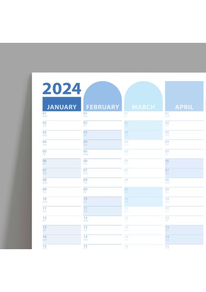 2025 Yıllık Planlayıcı Duvar Takvimi | Mavi | 2025 Yılı Planlayıcısı | Aylık Planlayıcı fiyatları