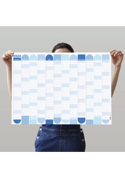 2025 Yıllık Planlayıcı Duvar Takvimi | Mavi | 2025 Yılı Planlayıcısı | Aylık Planlayıcı modelleri