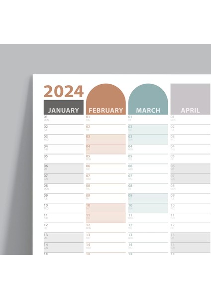 2025 Yıllık Planlayıcı Duvar Takvimi | Boho | 2025 Yılı Planlayıcısı | Aylık Planlayıcı fiyatları