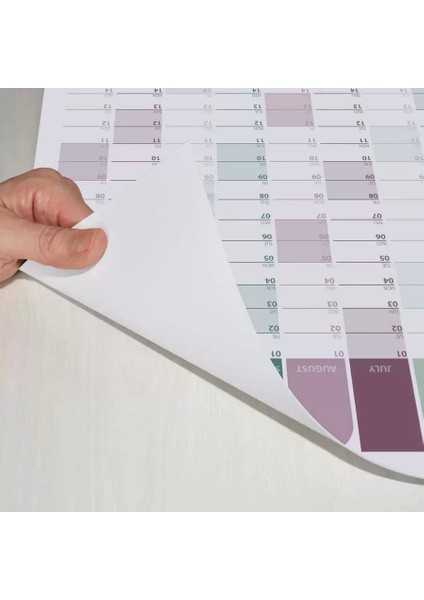 2025 Yıllık Planlayıcı Duvar Takvimi Yeşil Bordo Mürdün Wall Planner fiyatları