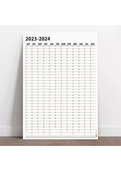 Eylül Başlangıç 2024 - 2025 Akademik Takvim, Akademik Planlayıcı Takvim, Duvar Takvimi