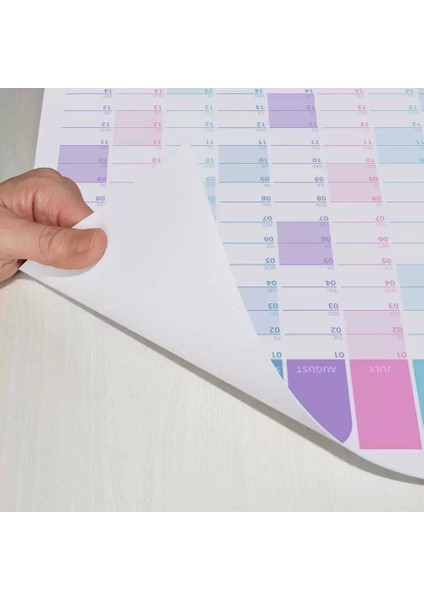2025 Yıllık Planlayıcı Duvar Takvimi Mavi Mor Wall Planner modelleri