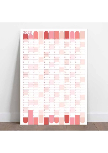 2025 Yıllık Planlayıcı Duvar Takvimi Kırmızı Wall Planner modelleri