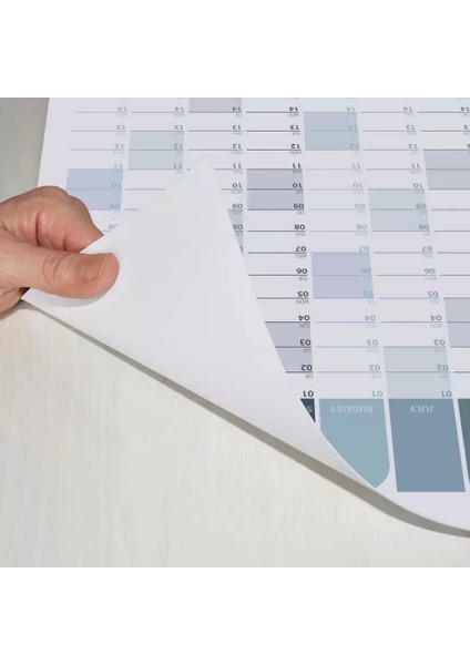 2025 Yıllık Planlayıcı Duvar Takvimi Mavi Wall Planner modelleri