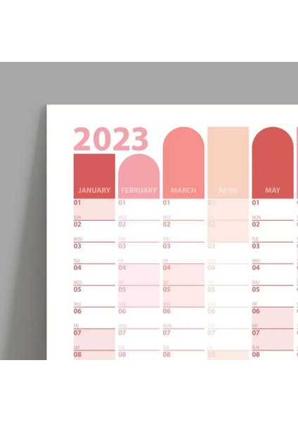 2025 Yıllık Planlayıcı Duvar Takvimi Kırmızı Wall Planner indirimleri