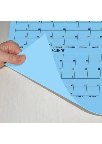 2025 Yıllık Planlayıcı Duvar Takvimi, Mavi Renkli Kağıt