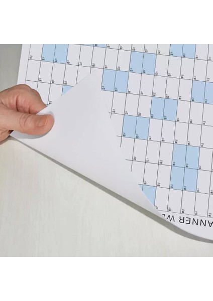 2025 Yıllık Planlayıcı Duvar Takvimi, Sarı Pembe Mavi Renkler