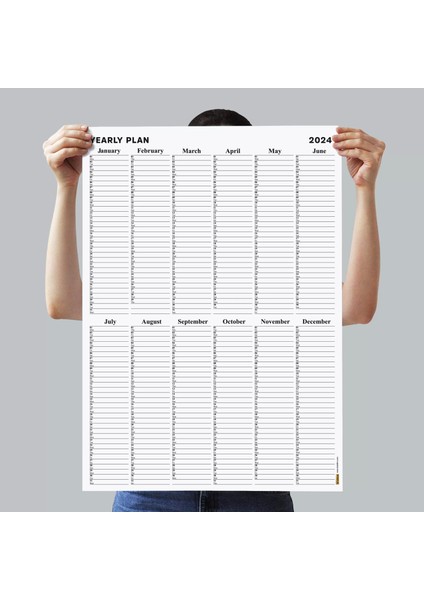 Yıllık Planlayıcı, Aylık Planlayıcı, 2025 Duvar Takvimi, Siyah Beyaz, Sade Minimalist Fonksiyonel fiyatları