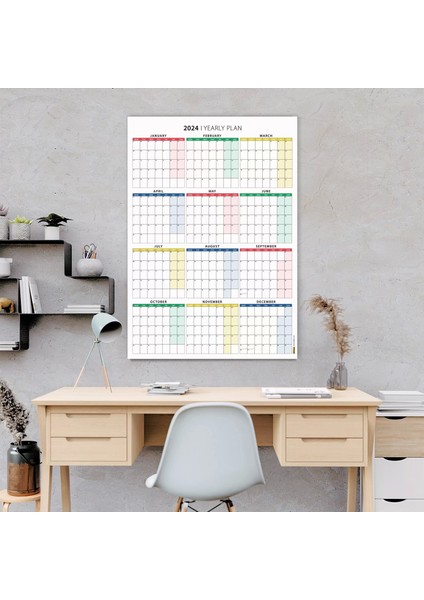 2025 Yıllık Planlayıcı Duvar Takvimi, 2025 Planlayıcı Takvim, Yıllık Plan, Aylık Planlayıcı