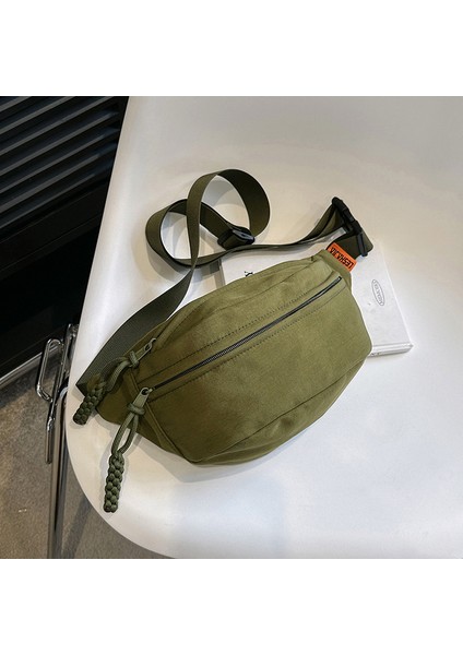 Kadın Çantaları Naylon Spor Omuz Çantası Büyük Kapasiteli Göğüs Çantası Trendy Marka Moda Çok Yönlü Iş Kıyafeti Crossbody Çanta Kadın Bel (Yurt Dışından)