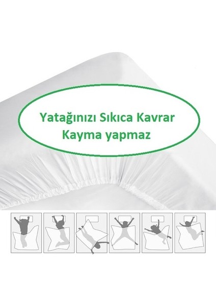 Micro Fitted Full Kenar Su Sıvı Geçirmez Alez Yatak Koruyucu Beyaz